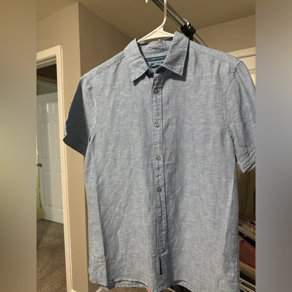 Perry Ellis linen button down